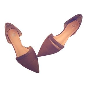 JC Brown Suede Flats